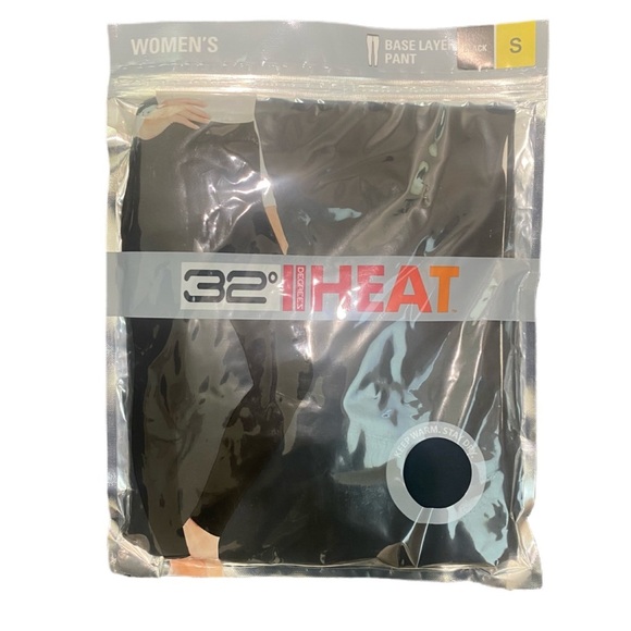 32 Degrees Heat New Women’s Base Layer Heat Retention Black Quick Dry Pants Sz S - Picture 1 of 3